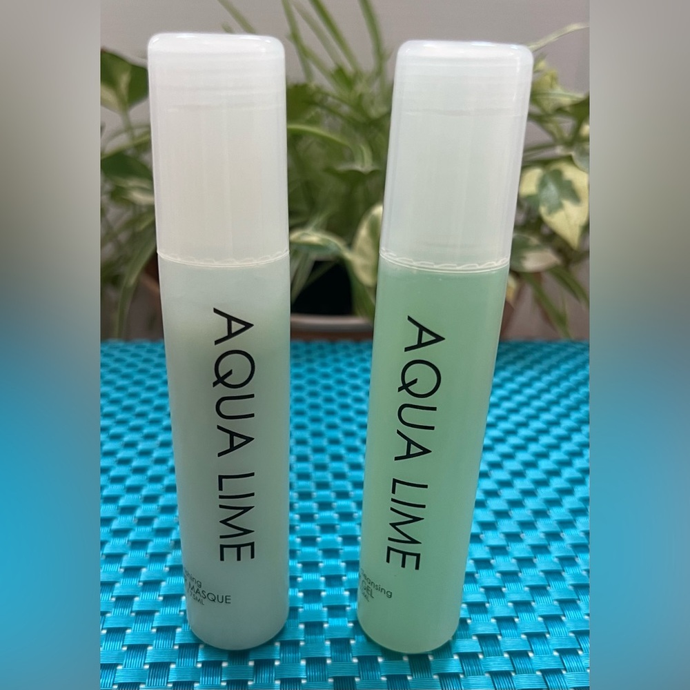 Aqua Lime Shower Gel & Hair Masque Set 2pc 1.69oz Ea Mirage Hotel Travel RARE